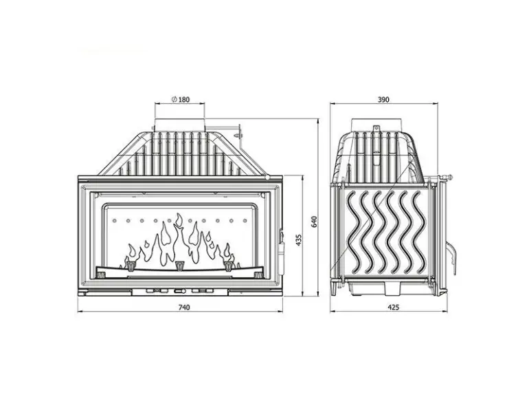 Krbová vložka W15 13,5 kW,3