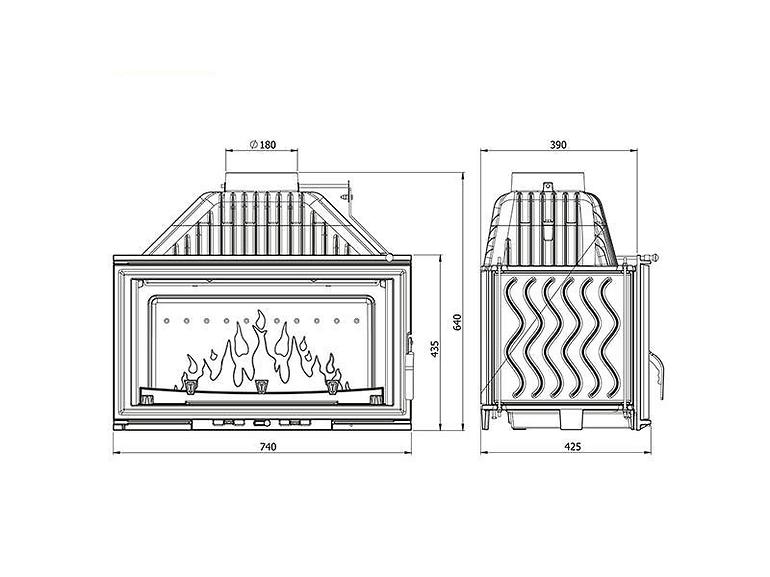 Krbová vložka W15 13,5kW Eco,3