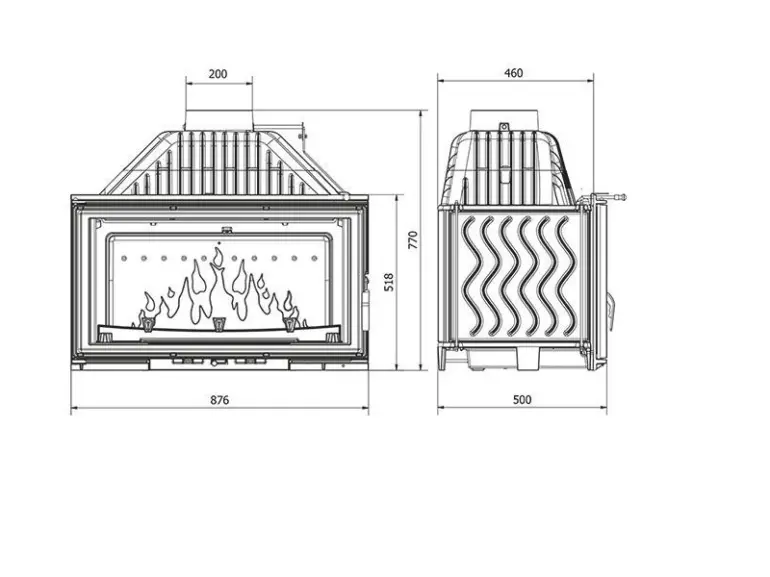 Krbová vložka W15 16,3 kW Eco