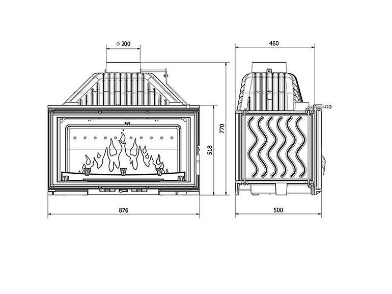 Krbová vložka W16 16,3 kW Eco