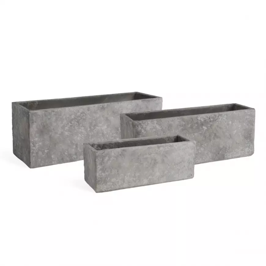 Kvetináč 101810 sivý 43x14x16h cm