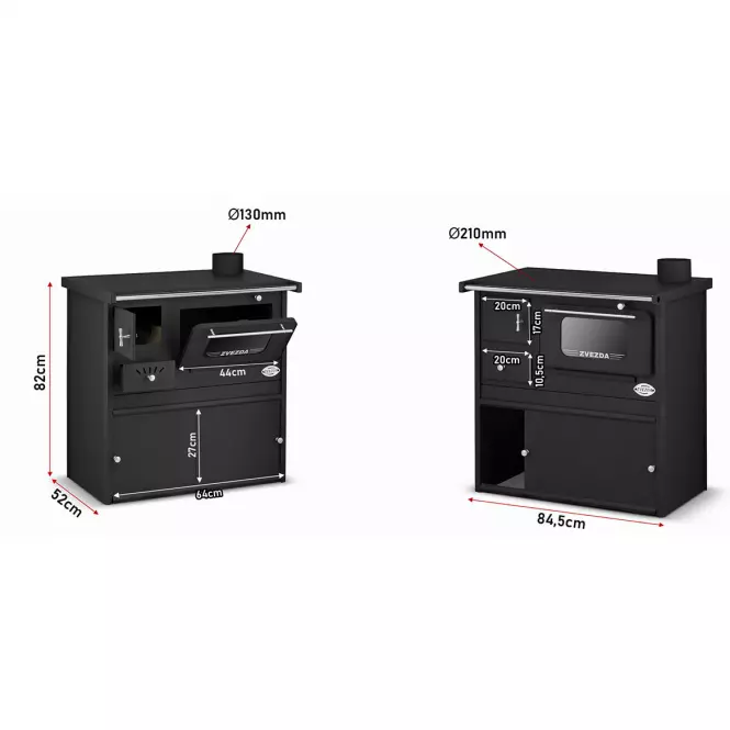 Sporák ZVEZDA CLASSIC SP 6 kW pravé Eco