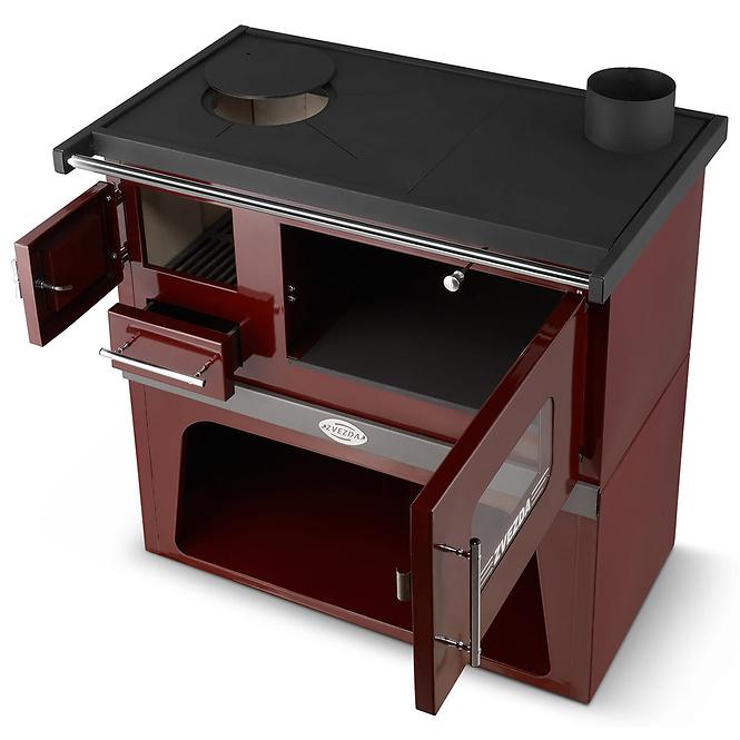 Sporák ZVEZDA CLASSIC GFE hnedý 5,7 kW pravý Eco