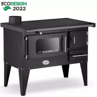 Sporák na tuhé palivo NARODNA E 6kW čierny ľavý Eco