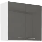 Kuchynská skrinka Lara 80g-72 2f Mdf sedá lesk