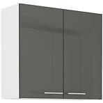 Kuchynská skrinka Lara 80g-72 2f Mdf sedá lesk