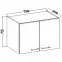 Kuchynská skrinka Lara 80g-72 2f Mdf sedá lesk,2