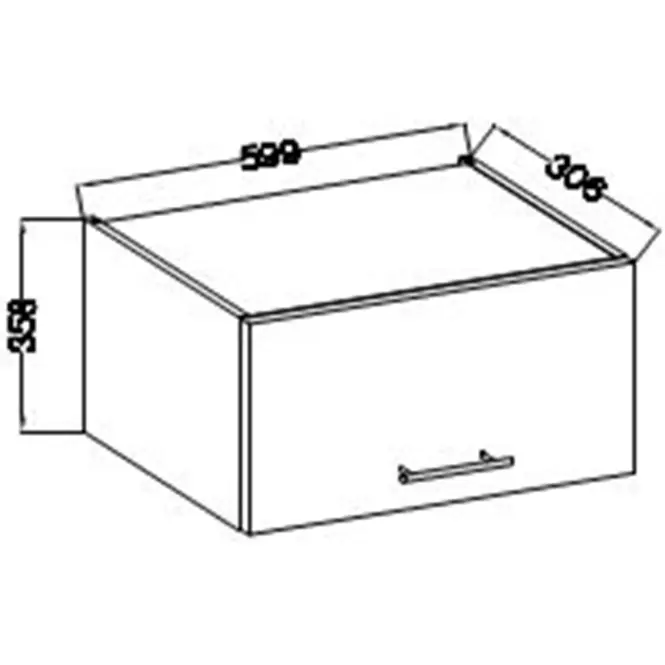 Kuchynská skrinka Lara 60gu-36 1f Mdf Cappucino lesk,2