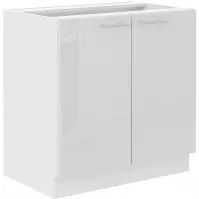 Kuchynská skrinka Lara 80zl 2f Bb Mdf biely lesk