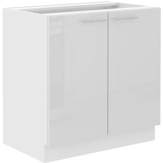 Kuchynská skrinka Lara 80zl 2f Bb Mdf biely lesk