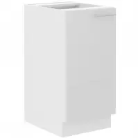 Kuchynská skrinka Lara 40d 1f Bb Mdf biely lesk