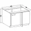 Kuchynská skrinka Lara105 Nd 1f Bb Mdf biely lesk,2