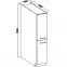 Kuchynská skrinka Lara 30dk-162 Cargo 1f Bb Mdf biely lesk,2
