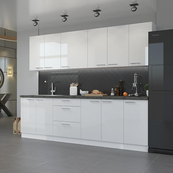 Kuchynská skrinka Lara 60dkpl-162 1f Bb Mdf biely lesk