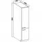 Kuchynská skrinka Lara 40dk-210 2f Bb Mdf biely lesk,2