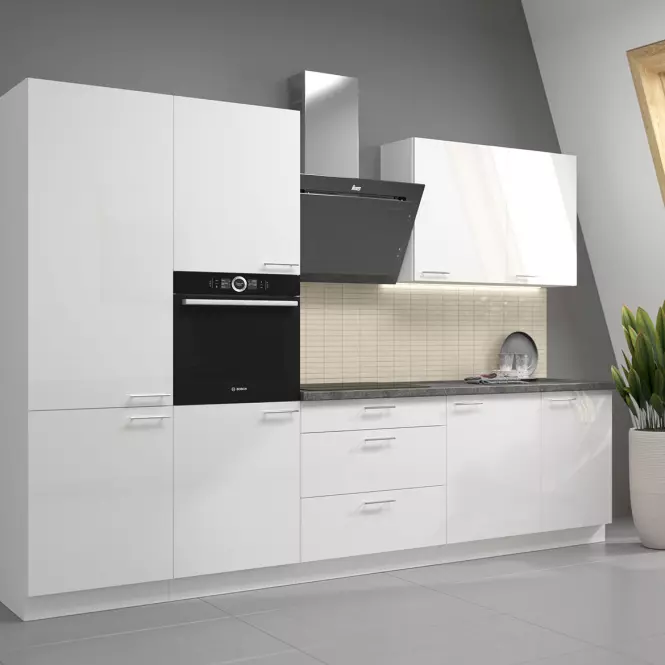 Kuchynská skrinka Lara 40dk-210 2f Bb Mdf biely lesk