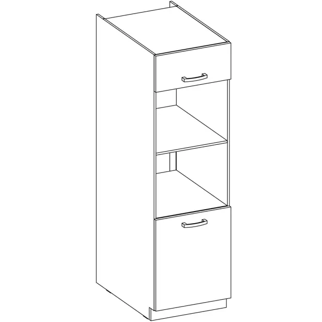 Kuchynská skrinka Lara 60dpm-210 2f Bb Mdf biely lesk,2