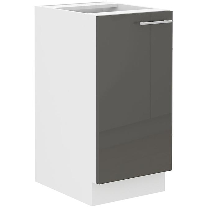 Kuchynská skrinka Lara 40d 1f Bb Mdf Šedá lesk