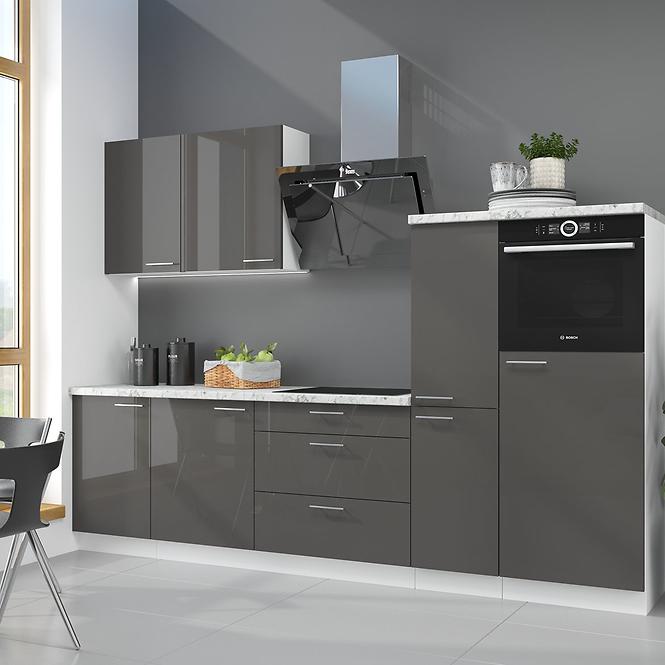 Kuchynská skrinka Lara105 Nd 1f Bb Mdf Šedá lesk