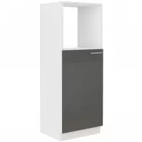 Kuchynská skrinka Lara 60dkpl-162 1f Bb Mdf Šedá lesk