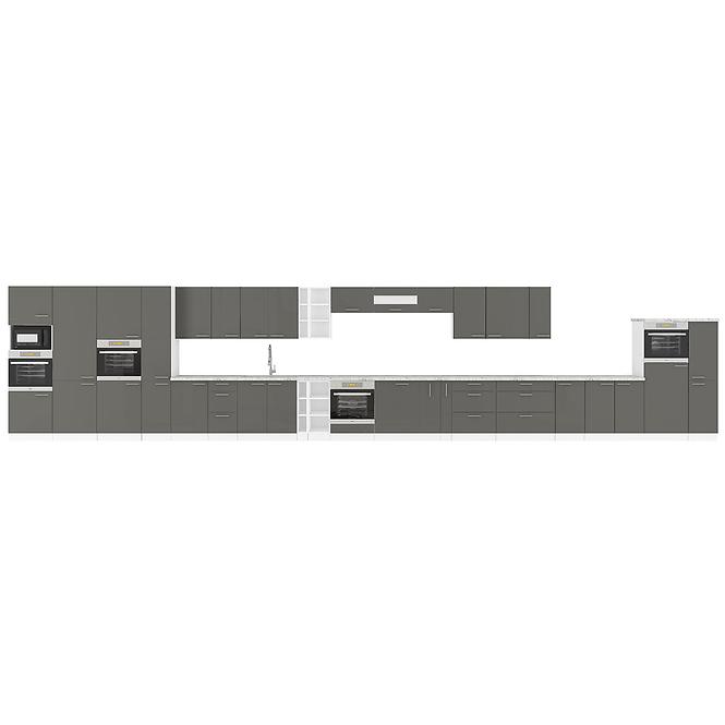 Kuchynská skrinka Lara 60dkpl-162 1f Bb Mdf Šedá lesk