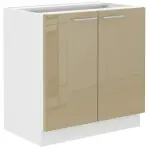 Kuchynská skrinka Lara 80zl 2f Bb Mdf Cappucino lesk