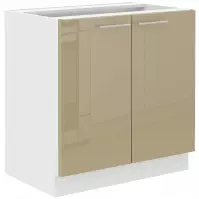Kuchynská skrinka Lara 80zl 2f Bb Mdf Cappucino lesk