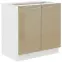 Kuchynská skrinka Lara 80zl 2f Bb Mdf Cappucino lesk