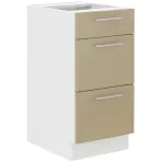 Kuchynská skrinka Lara 40d 3s Bb Mdf Cappucino lesk
