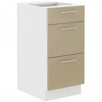 Kuchynská skrinka Lara 40d 3s Bb Mdf Cappucino lesk