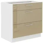 Kuchynská skrinka Lara 80d 3s Bb Mdf Cappucino lesk