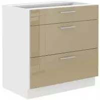 Kuchynská skrinka Lara 80d 3s Bb Mdf Cappucino lesk
