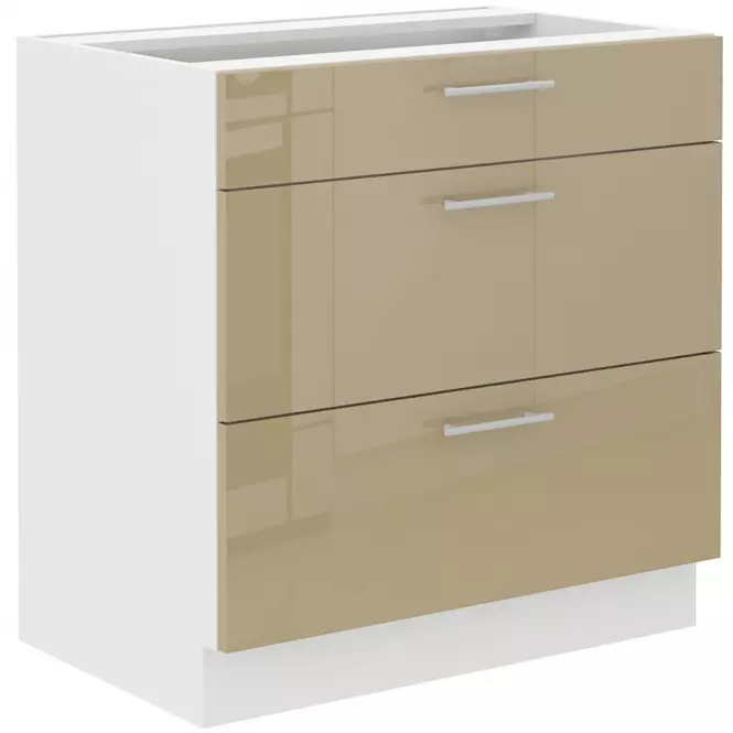 Kuchynská skrinka Lara 80d 3s Bb Mdf Cappucino lesk