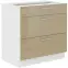 Kuchynská skrinka Lara 80d 3s Bb Mdf Cappucino lesk