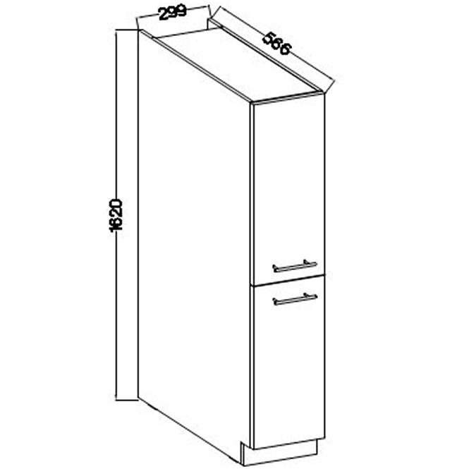 Kuchynská skrinka Lara 30dk-162 Cargo 1f Bb Mdf Cappucino