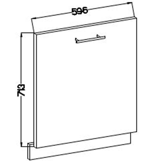 Kuchynská skrinka Lara Front Zm.713x596 Mdf biely lesk