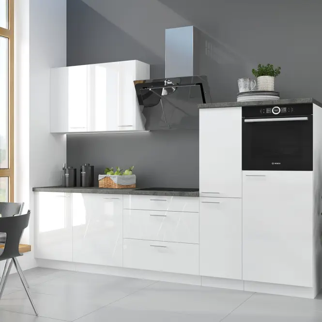 Kuchynská skrinka Lara čelo umývačky riadu 570x596 Mdf biely lesk