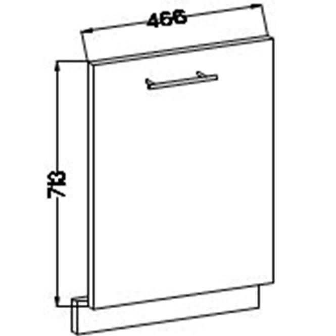 Kuchynská skrinka Lara Front Zm.713x446 Mdf biely lesk