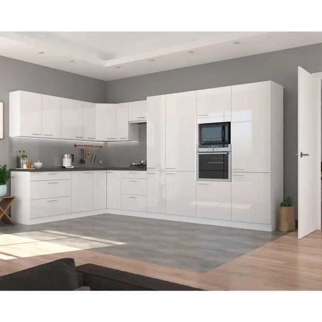 Kuchynská skrinka Lara čelo umývačky riadu 570x446 Mdf biely lesk