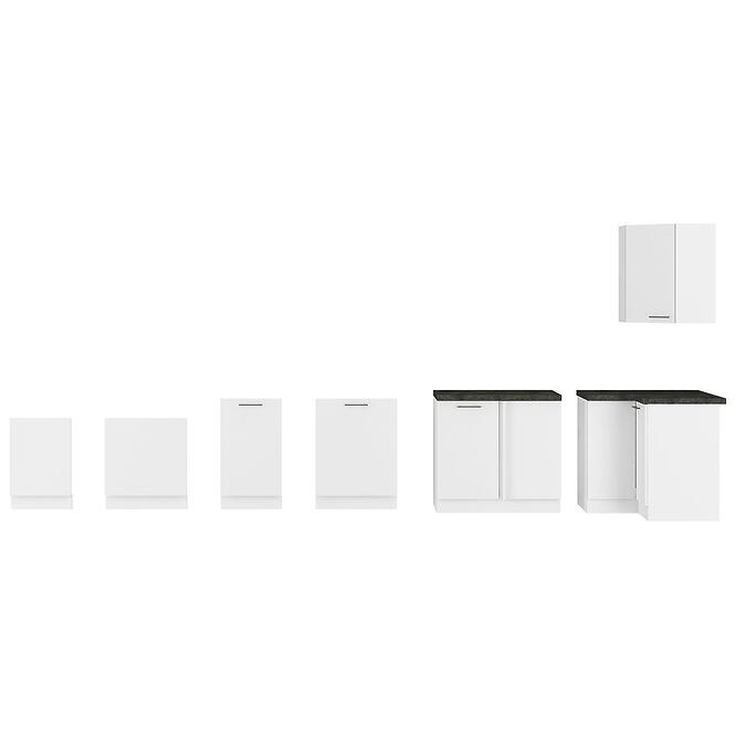 Kuchynská skrinka Lara čelo umývačky riadu 570x446 Mdf biely lesk,4