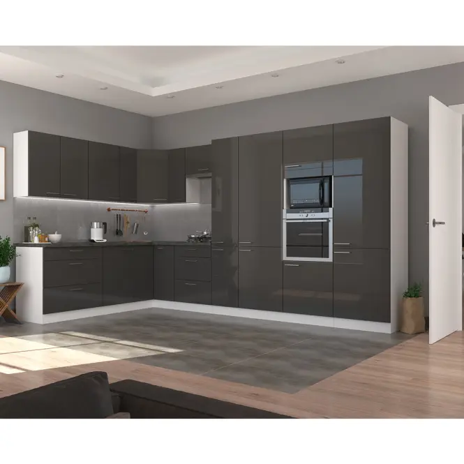 Kuchynská skrinka Lara čelo umývačky riadu 713x596 MDF Šedá lesk