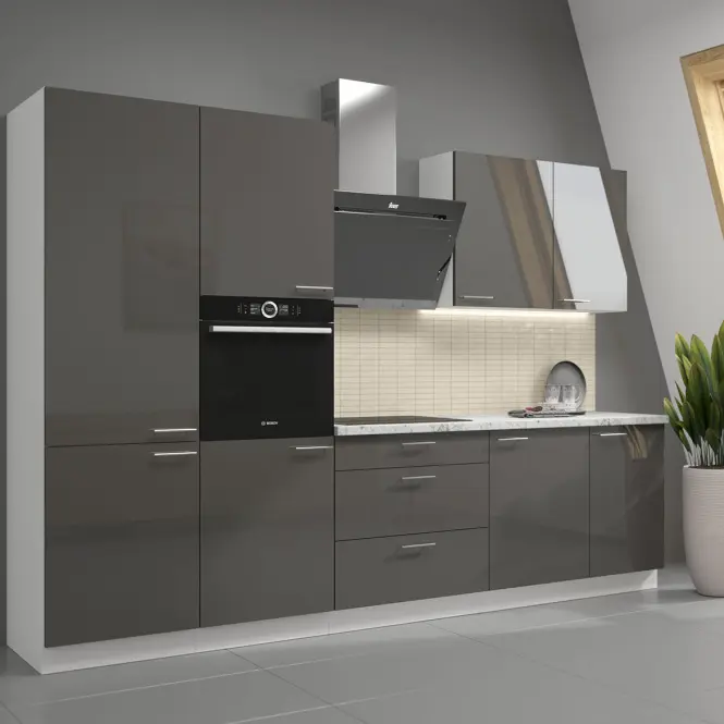 Kuchynská skrinka Lara čelo umývačky riadu 713x596 MDF Šedá lesk