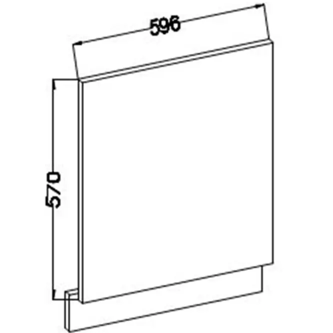 Kuchynská skrinka Lara čelo umývačky riadu 570x596 Mdf Šedá lesk