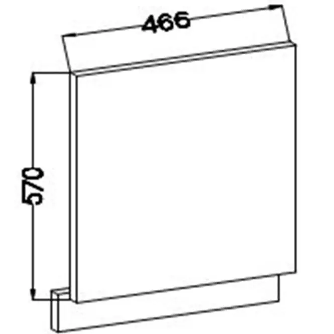 Kuchynská skrinka Lara čelo umývačky riadu 570x446 MDF Šedá lesk