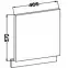 Kuchynská skrinka Lara Front Zm.570x446 Mdf Šedá lesk,2