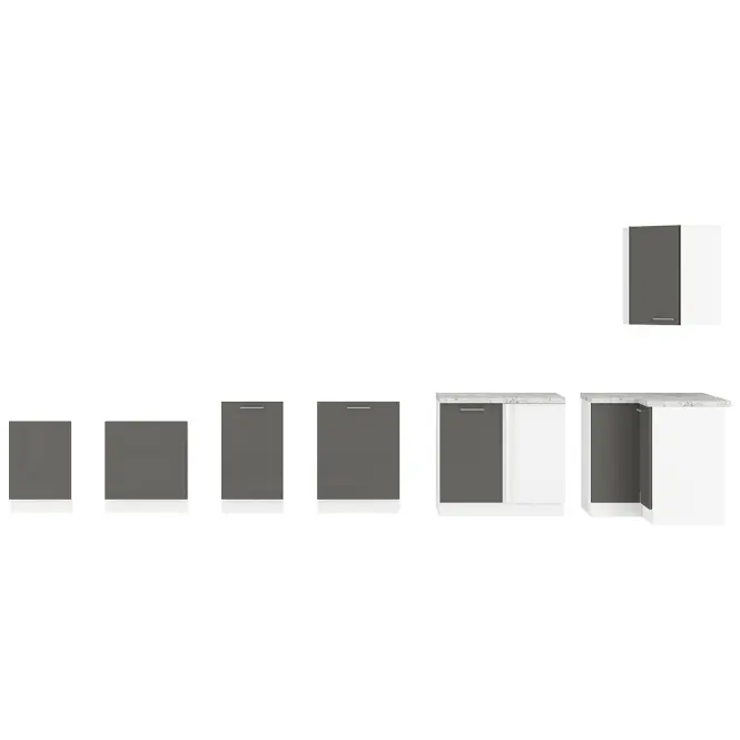 Kuchynská skrinka Lara Front Zm.570x446 Mdf Šedá lesk,4