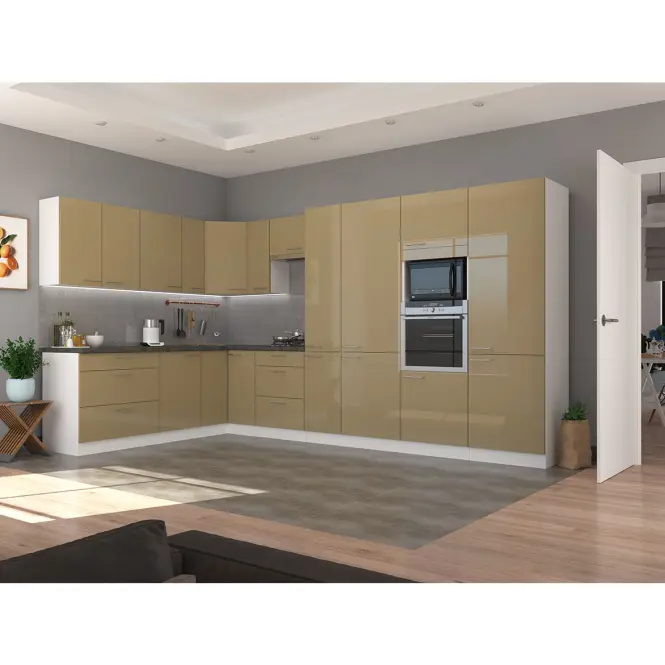 Kuchynská skrinka Lara čelo umývačky riadu 570x596 Mdf Cappucino lesk