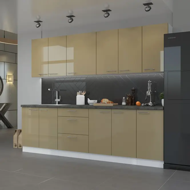 Kuchynská skrinka Lara čelo umývačky riadu 570x596 Mdf Cappucino lesk