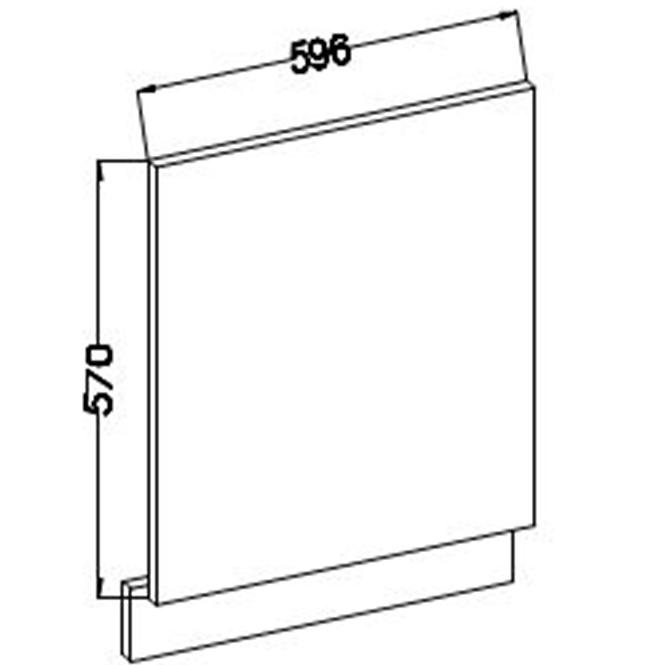 Kuchynská skrinka Lara Front Zm.570x596 Mdf Cappucino lesk