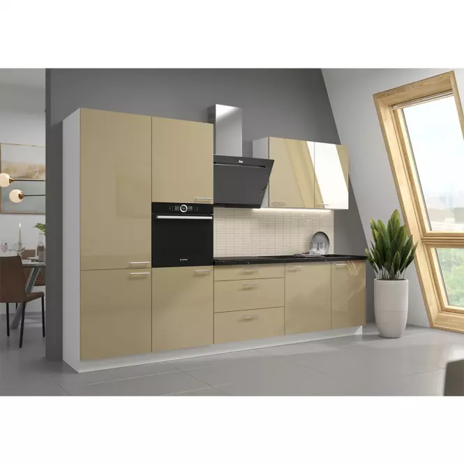 Kuchynská Lara 310 Mdf Cappucino lesky bez dosky